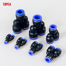 air hose connector 3 Way Port union Y Shape Air Pneumatic 16mm 14mm 12mm 8mm 10mm 6mm 4mm OD Hose Tube Push in Gas Plastic Pipe 2024 - buy cheap