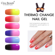 Гель-лак для ногтей Clou Beaute, термо-меняющийся, блестящий УФ/светодиодный 2024 - купить недорого