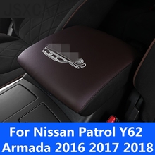 car central container armrest box PU Leather auto car-styling content box holder For Nissan Patrol Y62 Armada 2016 2017 2018 2024 - buy cheap