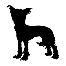 11.9*12.7CM Chinese Crested Dog Car Stickers Funny Vinyl Decal Car Styling Bumper Accessories Black/Silver S1-0708 2024 - buy cheap