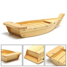 HOT-42X17X7.5Cm Japanese Cuisine Sushi Boats Sushi Tools Wood Handmade Simple Ship Sashimi Assorted Cold Dishes Tableware Bar 2024 - buy cheap