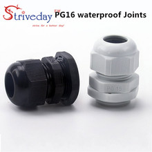 100pcs/lot White Black PG16 Nylon cable gland Wiring Accessories LED cable connector waterproof Gland 2024 - buy cheap