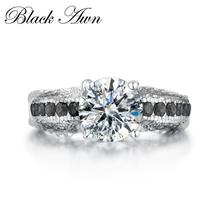 BLACK AWN 2019 Hot Bijoux High Quality 925 Sterling Silver Fine Jewelry Trendy Wedding Rings for Women Engagement  C092 2024 - buy cheap