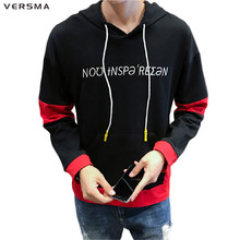 VERSMA-Sudadera con capucha para hombre, prenda deportiva masculina con estampado de letras, estilo Hip Hop, ropa de marca a la moda 2024 - compra barato
