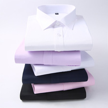 Camisa masculina de manga longa plus size, camisa social para homens de negócios e escritório formal, primavera 2019 2024 - compre barato