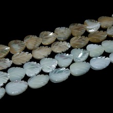 Wholesale 2 Colors Natural Leaf Shape Trochus Top Shell Stone White Beads For Jewelry Making Charm DIY Bracelet Necklace Strand 2024 - buy cheap
