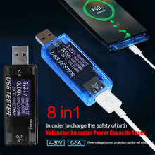 Testador de Bateria Digital USB Tensão Atual Testador de Capacidade USB Detector Indicador do Medidor Tester Atual Tensão LEVOU Carregador 2024 - compre barato