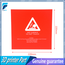 1pc Build Sheet Build Plate Tape 220x220mm Red Frosted Heated Bed For Wanhao i3 Anet A8 A6 Ender 5 Tarantula 3DPrinter Sticker 2024 - buy cheap