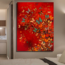 QKART Безрамное настенное художественное полотно, картина с общей бабочкой, картина маслом на холсте, картины настенные для гостиной 2024 - купить недорого