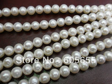 Good quality 7~8mm Natural Fresh Water Pearl Round Loose Beads 2024 - buy cheap