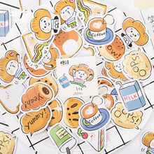 45 pc/box Bread food Cartoon animal sticker adhesive paper sticker diy Handmade Gift Card photo album Scrapbook decor sticker 2024 - buy cheap