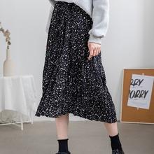 UPPIN Floral skirt female spring and summer 2019 new chiffon pleated skirt in the long section high waist skirts for women 2024 - buy cheap