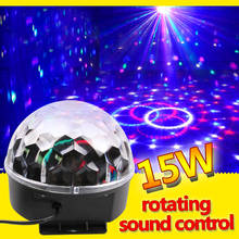 RGB led Stage Effect Light Crystal Auto Sound Magic Ball Disco Lighting shower laser Projector party DJ club elf Lamp Digital 2024 - buy cheap