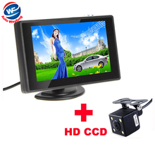 Waterproof 420TVL 2.8mm 170 Lens Angle CCD Car Rearview Parking Camera With 4.3 Inch TFT LCD Monitor For Reversing Backup Cam 2024 - buy cheap