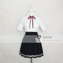 Japanese JK School Uniform Summer  Doll Collar Sailor Short Sleeve Women Cosplay Anime School Uniform S-XXXL Shirt+Skirt+Tie 2024 - buy cheap