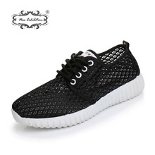 New exhibition Women shoes 2018 Fashion Breathable Trainers Casual shoes Comfortable Soft Flats Mesh Sneakers Vulcanize Zapatos 2024 - buy cheap