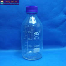 1000ML Clear glass reagent bottle with blue screw cap transparency laboratory reagent bottle lab glassware 2024 - buy cheap