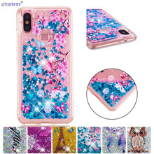 Soft Silicone Case For Xiaomi Mi A2 Bling Glitter Dynamic Liquid Quicksand Fitted Cover Xiomi Xaomi Mi A2 6X Phone Cases Funda 2024 - buy cheap