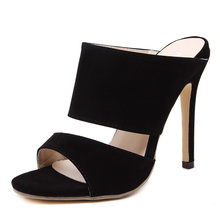 New style women's sexy high heels peep toe stiletto sandals ladies celebrity pumps shoes Black eur size 35-40 2024 - buy cheap