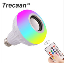 12W Remote control wireless Bluetooth connection mobile phone audio light bulb E27 smart RGB12 color colorful music stage light 2024 - buy cheap