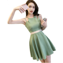 B2425 2020 summer Korean version new women's fashion temperament sexy sling hollow-out slim waist dress cheap wholesale 2024 - buy cheap