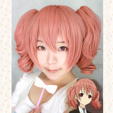 Roromiya Karuta Pink Mix Cosplay Wigs With Curly Double Chip Removable Ponytails + Wig Cap 2024 - buy cheap