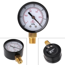 Vacuum Pressure Gauge Mini Dial Air Pressure Meter Double Scale BAR inHg 1/4"NPT -4F to +140F 2024 - buy cheap