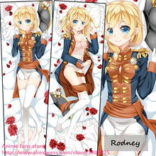 Lindo Juego de Anime Japonés de Buque de Guerra Niñas Rodney Sexy Abraza consejo de almohada Cubierta Funda de Almohada decorativa 2024 - compra barato