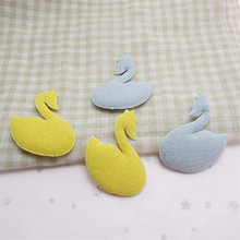 20pcs/lot 5.5*6cm Swan Pads Patches Appliques for Craft Clothes Sewing Supplies DIY Hair Clip Accessories 2024 - buy cheap