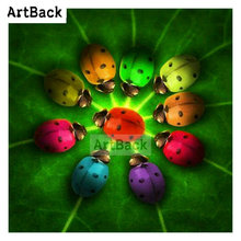 ArtBack new 5d diy diamond painting flower ladybug 3D full square round drill animal diamond embroidery decoration gift 2024 - buy cheap