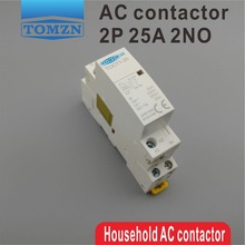 1 pcs TOCT1 2P 25A 220V/230V 50/60HZ Din rail Household ac Modular contactor  2NO 2024 - buy cheap