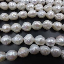 wholesale 1 Strand 11-13mm White Nucleated Kasumi pearl Strands loose  beads  15" 2024 - buy cheap