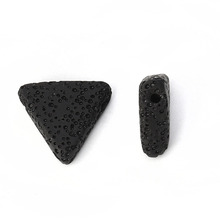 Doreenbeads rocha de lava (natural) contas triângulo multicoloridas cerca de 19mm( 6/8 ") x 17mm( 5/8"), furo: aproximadamente 1.5mm, 5 peças 2024 - compre barato