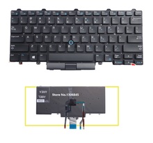 SSEA-nuevo teclado de EE.UU. con retroiluminación para portátil, teclado negro sin marco para DELL Latitude E7450 E5450 2024 - compra barato