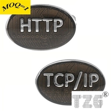 HTTP TCP IP Cufflink Cuff Link 1 Pair Free Shipping Promotion 2024 - buy cheap