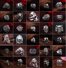 Wholesale 20-piece ring set mixed batch men's and women's gold and silver retro skull punk style knight zinc alloy jewelry 2024 - buy cheap