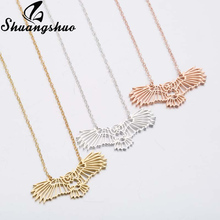 Shuangshuo Animal Owl Necklace For Women Pendants Necklaces Gold Chian Choker Necklace Stainless Steel Pendant collares Femme 2024 - buy cheap