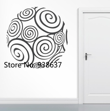 New Arrival Wall Decor Decals Rounded Spiral Vinyl Wall Stickers Creative Art Sticker Living Room Bedroom Office Decorate ZB074 2024 - buy cheap