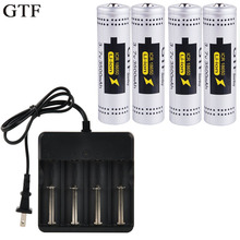 GTF-batería recargable de iones de litio para linterna, 3,7 V, 18650, capacidad Real, 3500mAh, envío directo + 1 cargador, 4 Uds. 2024 - compra barato