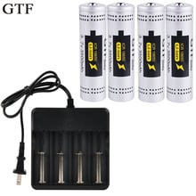 GTF 4pcs 3.7V 18650 Battery Real capacity 3500mAh Li-ion Rechargeable Pointed Battery For Flashlight Drop shipping + 1pc charger 2024 - buy cheap