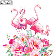 Full Square/Round Drill 5D DIY Diamond Flamingo 3D Embroidery Cross Stitch Mosaic Rhinestone Decor HYY 2024 - buy cheap