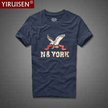 Wholesale YIRUISEN Brand Clothing Applique Design Short Sleeve T Shirt Men 100% Cotton O-neck Fashion Summer Top Tees Tshirt 2024 - buy cheap