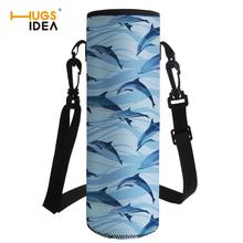 Neoprene 1000ML Bottle Carrier Insulated Bag Water Bottle Cover Bag Dolphin Printed Bottle Carrier Pouch Holder Shoulder Strap 2024 - buy cheap