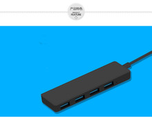 Ultra-thin notebook high-speed 4-port USB3.0 splitter HUB hub MAC black 60 cm 2024 - buy cheap