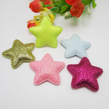 Sew on Mix Color Glitter felt patches for Clothes 4.8cm star shape 20pcs/lot scrapbooking accessories 2024 - buy cheap