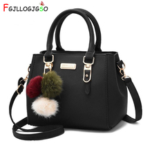 FGJLLOGJGSO brand women hairball ornaments totes solid sequined handbag Hot party purse lady messenger crossbody shoulder bags 2024 - buy cheap