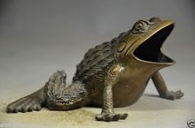 China Chinese Folk Fengshui bronze Copper Animal Frog Toad Statue sculpture 2024 - buy cheap