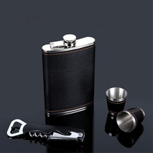 Outdoor Hip Flask Cup Opener Set Whisky Beer Pot Funnel Cup Sets Stainless Steel Portable Wine Bottle Camping Survival Tools 2024 - buy cheap