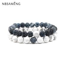 Fashion Couples Distance Bracelet Classic Natural Stone White and Black Yin Yang Beaded Bracelets For Men Women Best Friend 2024 - buy cheap