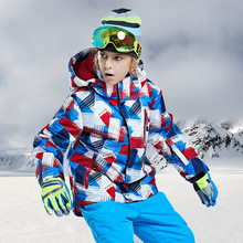 Boys Girls Kids Children Ski Suit Waterproof  Ski Jacket Snow Pants Thermal Boys Girls Winter Outdoor Hooded Clothes Costume Set 2024 - buy cheap